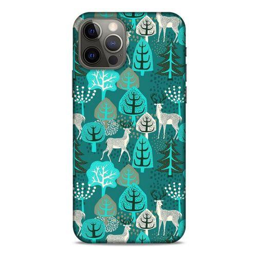 Apple iPhone 12 Pro Kılıf Snowix (32) Soft Silikon Kılıf Turkuaz Beyaz