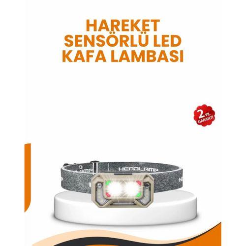 Uzun Menzilli Sensörlü Led Kafa Lambası Kamp Ve Yürüyüş