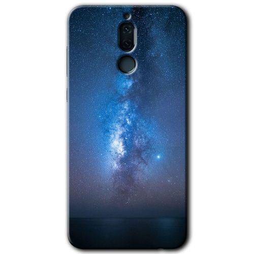 Huawei Mate 10 Lite Kılıf HD Desen Baskılı Arka Kapak - Samanyolu + Kırılmaz Cam