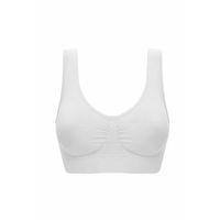 Beyaz Dikişsiz Kadın Pedli Sütyen Korse - 704