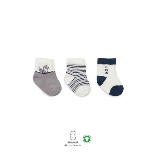 Bistyle 3'Lü Penye Soket Çorap BS10109 Gri