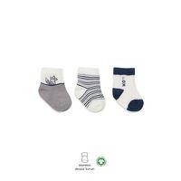 Bistyle 3'Lü Penye Soket Çorap BS10109 Gri