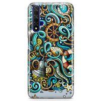 Honor View 20 Kılıf Deniz Malzemeleri Doodle Arka Kapak Koruma Desenli Full Koruyucu