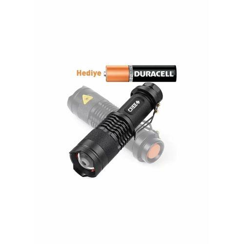 Cree 2000 Lümen Ultra Güçlü Su Geçirmez Alüminyum Zoom Özellikli El Feneri