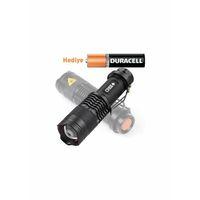 Cree 2000 Lümen Ultra Güçlü Su Geçirmez Alüminyum Zoom Özellikli El Feneri