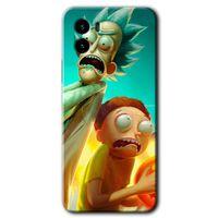 Vivo Y15s Kılıf HD Desen Baskılı Arka Kapak - Rick Morty + Kırılmaz Cam
