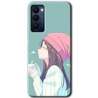 MRCİLETİSİM Tecno Camon 18 Kılıf HD Desen Baskılı Arka Kapak+Temperli Cam - Happy Girl