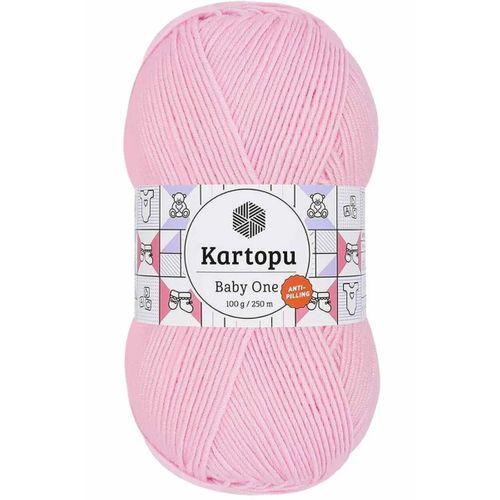 1 Adet Baby One Tüylenmeyen El Örgü İpi Yünü Açık Pembe K782