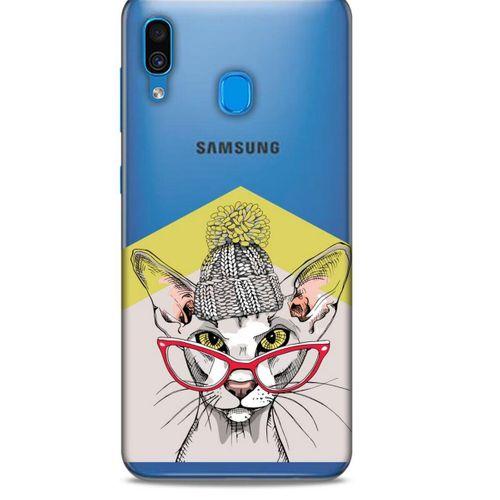 Zoologix (25) Samsung Galaxy A30 Şeffaf Kılıf Silikon Desenli
