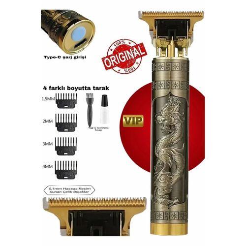 Dragon Çelik Kasa Profesyonel Saç Sakal Ense Çizim Tüm Vücut Tüyü Lazer Öncesi Tıraş Makinesi