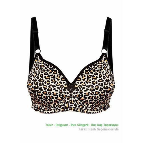 Alışveriş Meydanı Kadın Leopar Toparlayıcı Küçültücü Balensiz Boş Kap Sütyen
