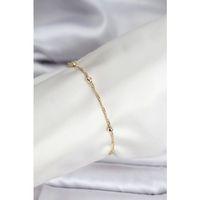 14K Gold Renk Kaplama Topçuklu Model CM Kadın Bileklik