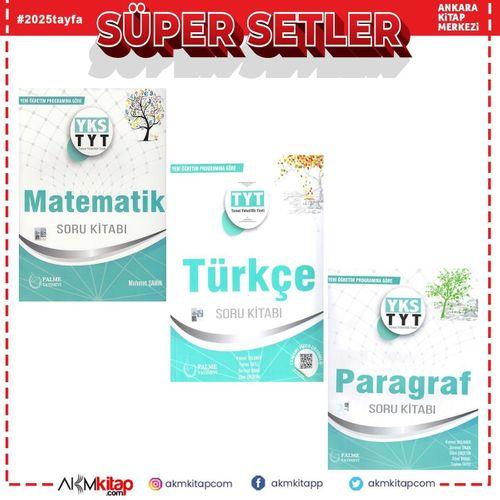 Palme Yayınları TYT Türkçe Matematik ve Paragraf Soru Bankası Seti 3 Kitap