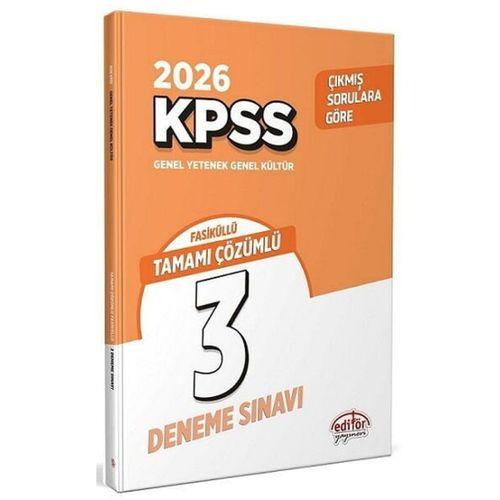 2026 KPSS Genel Yetenek Genel Kültür 3 Deneme Editör Yayınları