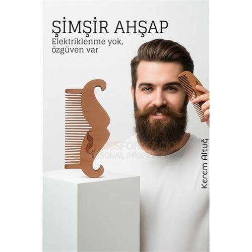 Ahşap Sakal ve Bıyık Tarağı – Antistatik Şimşir Tarak