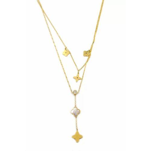 Vc Yonca Kolye - Altın