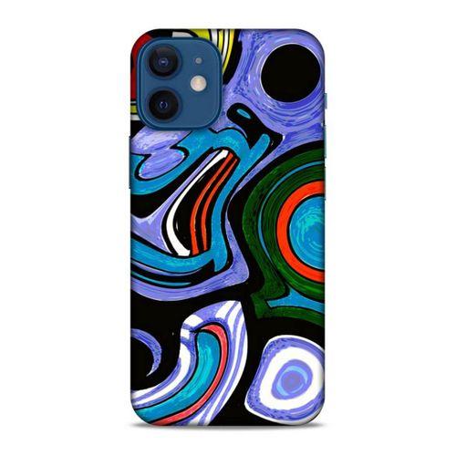 Lopard Apple iPhone 12 Mini Uyumlu Kılıf Soyut Sanat (25) Baskılı Antişok Kapak