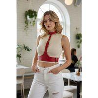 Kırmızı Kadın Kemer Geniş Deri Tokalı Vücut Aksesuarı - Brf1297