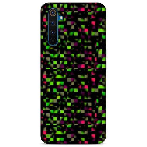Lopard Oppo Realme 6 Pro Uyumlu Kılıf PiXel (25) Antişok Kapak Yeşil Pembe