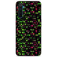 Lopard Oppo Realme 6 Pro Uyumlu Kılıf PiXel (25) Antişok Kapak Yeşil Pembe