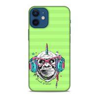 Animax DJ Maymun Apple iPhone 12 Mini Kılıf Desenli Silikon