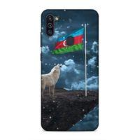 Samsung Galaxy M11 Uyumlu Kılıf Azarbaijan (25) Antişok Kapak Kurt Bayrak