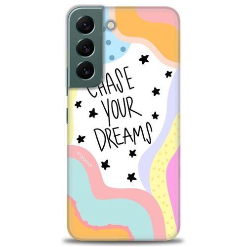 Samsung Galaxy S22 Kılıf HD Baskılı Kılıf - Chase Your Dreams + Tam Ekran Koruyucu
