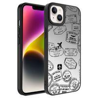 Apple iPhone 14 Kılıf Aynalı Desenli Kamera Korumalı Parlak Zore Mirror Kapak