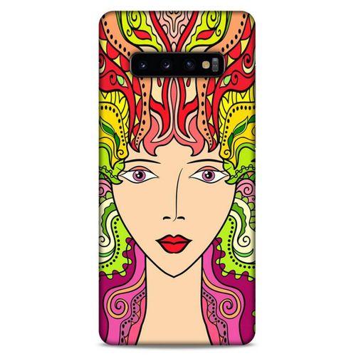 Lopard Samsung Galaxy S10 Plus Uyumlu Kılıf Sürreal Yüzler ♀ (42) Rugged Armor Kılıf Desenli