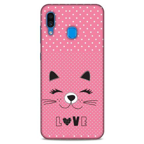 Lopard Samsung Galaxy A30 Uyumlu Kılıf Kediler (14) Lansman Kılıf Love Cat