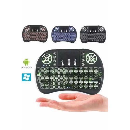 Işıklı Kablosuz Mini Klavye Ve Dokunmatik Mouse Seti Türkçe Kablosuz