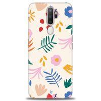Oppo A5 2020 Kılıf HD Baskılı Kılıf - Renkli Dallar + Tam Ekran Koruyucu