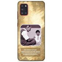 Samsung Galaxy A31 Kılıf Atatürk (2) Kabı Gold