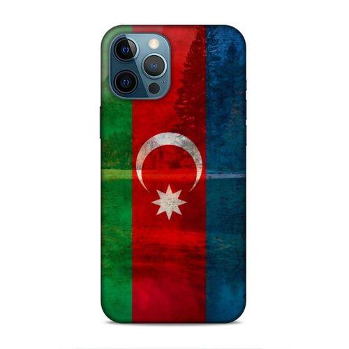 Apple iPhone 12 Pro Max Uyumlu Kılıf Azarbaijan (43) Thin Fit Kılıf Bayrak Manzara