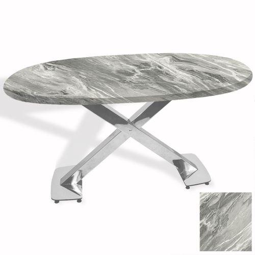 Dockers İks Masa Kromnikel Oval (94x146 - Werzalit, Allzalit yada Wermodin Tabla) - Lavant