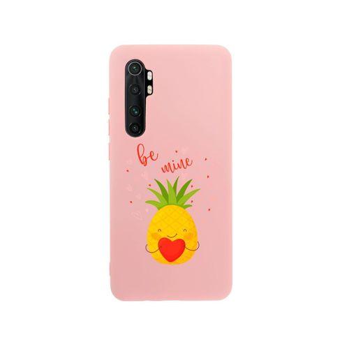 Xiaomi Note 10 Lite Be Mine Premium Silikonlu Pembe Telefon Kılıfı