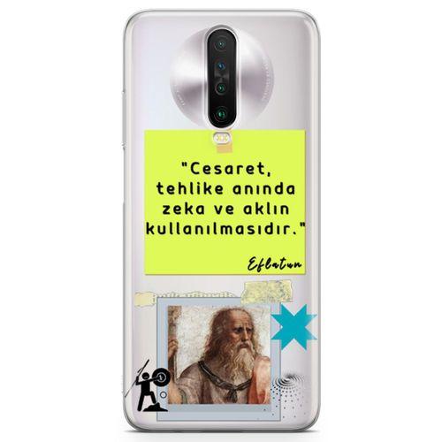 Xiaomi Redmi K30 5G Kılıf Caps Eflatun Arka Kapak Koruma Desenli Full Koruyucu