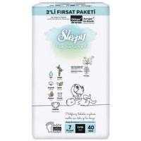 Sleepy Sleepy Bio Natural Bebek Bezi 2'Li Fırsat Paketi 7 Beden 40 Adet