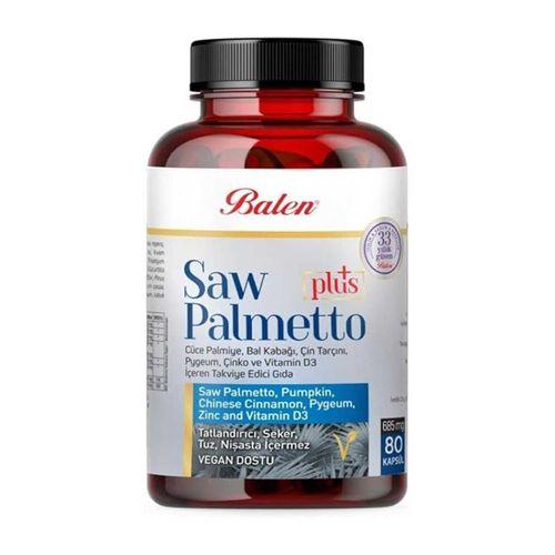 Balen Saw Palmetto Plus Cüce Palmiye Isırgan Ekstraktı Plus 685 Mg 80 Kapsül