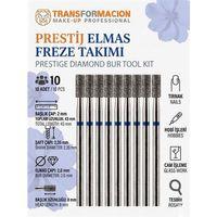 10'lu ORTA SERT Ultra Hassas Elmas Freze Ucu - Kuru Manikür, Tırnak, Hobi, Gravür Seti  723104