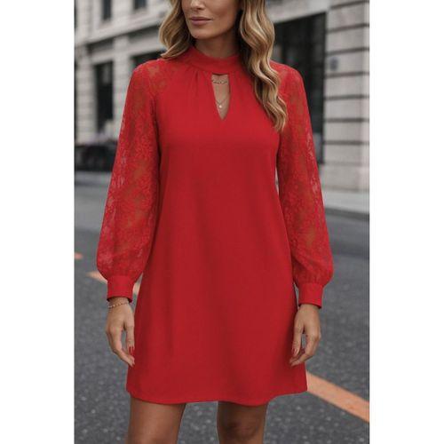 Kadın Uzun Kollu Damla Detaylı Sandy Mini Elbise