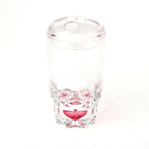 2 Adet Diş Fırçalık Kristal Damlalı Akrilik 7X7X14Cm Banyo Seti