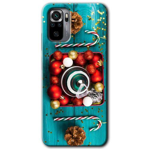 BeRa Aksesuar Xiaomi Redmi Note 10s Kılıf Baskılı Kapak - Christmas +Tam Kaplayan Mat Seramik