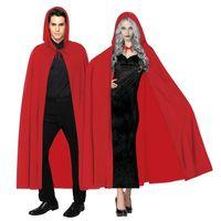 Kırmızı Renk Kapşonlu Pelerin 120 Cm