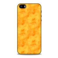 Mermer Desenli (10) Tema Full Koruma Kılıfı Turuncu Apple Iphone 5S Kılıf