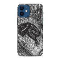Apple iPhone 12 Mini Kılıf Depresyon (37) Silicone Cover Sarı Lacivert
