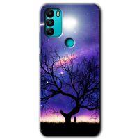 General Mobile GM 21 Plus Kılıf HD Desen Baskılı Arka Kapak - Uzay Silüet