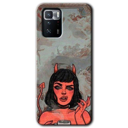 Poco x3 GT Kılıf Baskılı Arka Kapak - Devil Girl +Tam Ekran Koruyucu