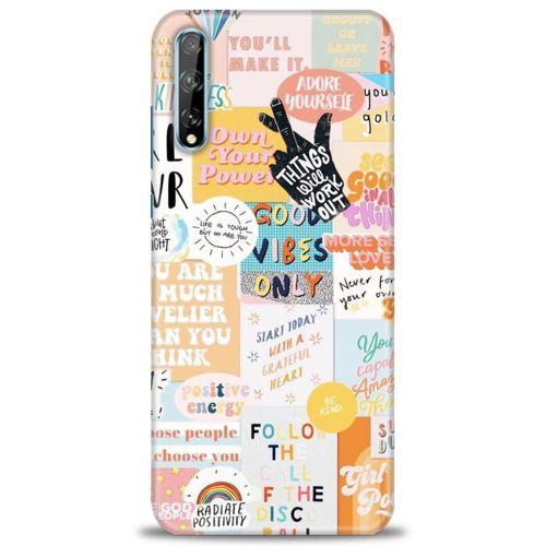 Huawei Y8P Kılıf HD Baskılı Kılıf - Follow + Tam Ekran Koruyucu