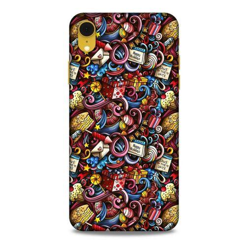 Graffitix (47) Desenli Silikon Kapak Apple iPhone XR Kılıf